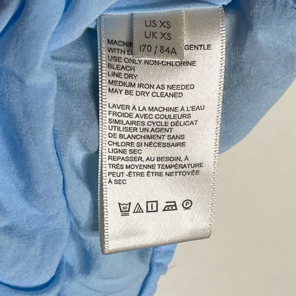 Free People Laura Printed Midi Floral Dress Size XS Blue Lined Strappy Open Back - Picture 14 of 16